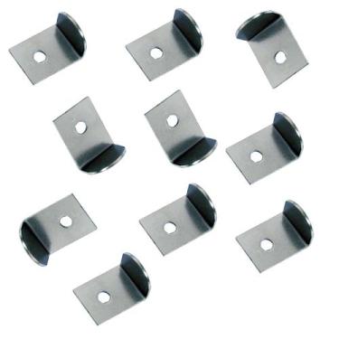 Imagem de Kit 10 Fixadores Suporte Cantoneira Garra " L " Espelhos e Vidros - TE