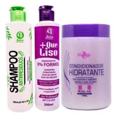 Imagem de Progressiva +Que Liso Matizadora Organica 300ml + Shampoo 300ml e Cond