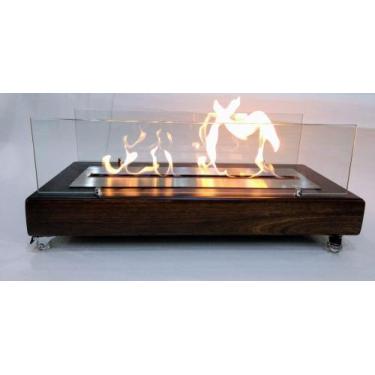 Imagem de Lareira Ecológica Classe A - Portátil Madeira Escurecida Queimador 70c