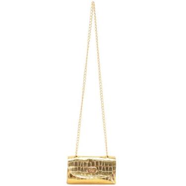 Imagem de Bolsa Feminina Luxo Pequena Transversal Lançamento - sem marca, Dourad