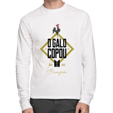 Imagem de Camiseta Algodão O Galo Copou! Manga Longa - Foca na Moda, Branco, M