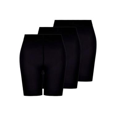 Imagem de Kit com 3 Shorts Feminino Modelador Up Line Loba 5690-003 - LUPO, Pret