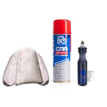 Imagem de Marcador Industrial & Limpa Contato Car 80 & Estopa de Algodão 2Kg - T