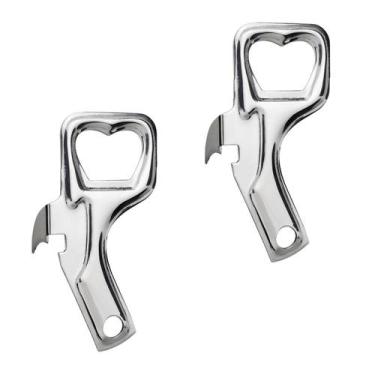 Imagem de 2 UN Abridor De Lata E Garrafas Cerveja Reforçado Aço Inox - clinl