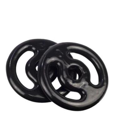 Imagem de Anilha Emborrachada 5 Kg Preta Para Halteres - Par