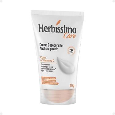 Imagem de Creme Desodorante Antitranspirante Herbíssimo Care Coco e Vitamina C 55g