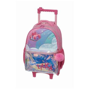 Imagem de Mochila de Rodinhas Pacific Lilica Ripilica Super Star Rosa