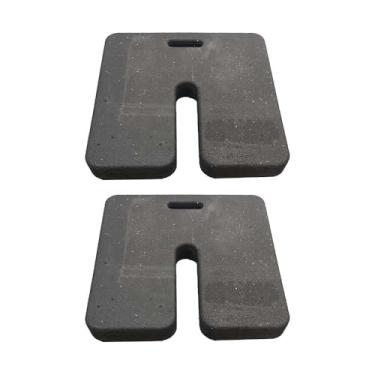 Imagem de Plasticade Pesos de base de borracha reciclada para tubos e drapeados (9 kg) para suporte de pano de fundo, toldo externo e barracas de feiras - Estrutura de borracha durável, feito nos EUA (pacote