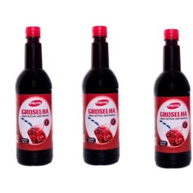 Imagem de 3 unidades Xarope Groselha G Nutre 900ml cada