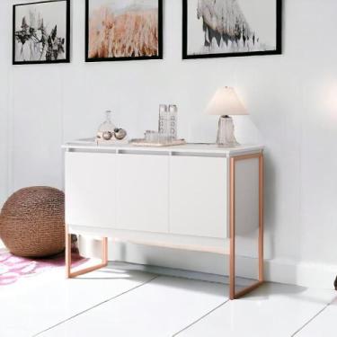 Imagem de Buffet 3 Portas Sala de Estar Berlim - Mais de Casa, Branco Cobre