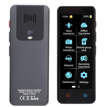 Imagem de Dispositivo tradutor de idiomas, Tela sensível ao toque com IA de 4,2 polegadas e 134 idiomas Tradutor de voz bidirecional instantâneo off-line on-line para viagens de negócios
