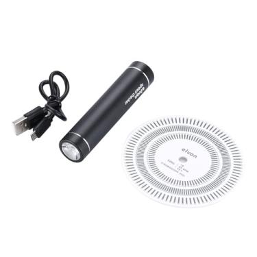 Imagem de Conjunto de verificador de velocidade de 50 Hz para toca-discos de vinil LP (luz estroboscópica + disco tacômetro + cabo USB)