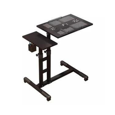 Imagem de LICONG-2020 Mesa de computador móvel, dobrável, móvel, cama rotativa, mesa de cabeceira minimalista para casa, mesa de cabeceira para laptop, mesa de computador móvel sobre rodas