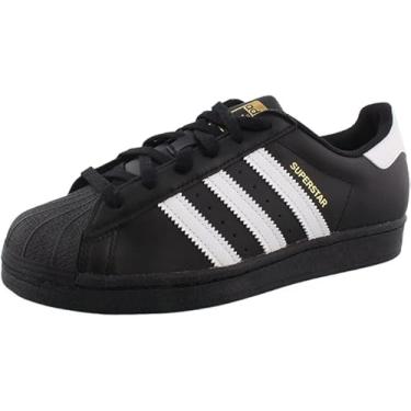 Imagem de adidas Originals Tênis masculino Superstar, Preto/branco/preto, 8.5