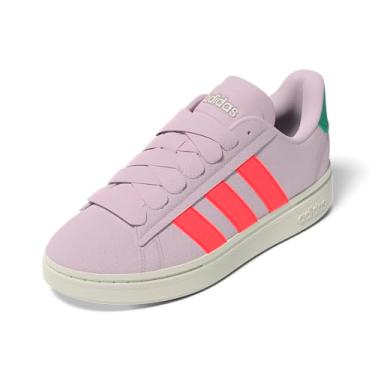 Imagem de adidas Grand Court Alpha 00s Tênis feminino, Rosa claro/vermelho lúcido/verde, 41