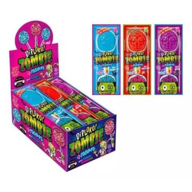Imagem de Pirulito Dip Loko Neon Zumbie Frutas C/30 Unidades