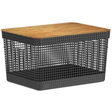 Imagem de Cesto Organizador Para Roupas Revistas Brinquedos Lavanderia Área De S