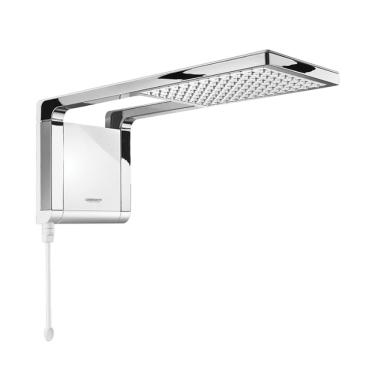 Imagem de Chuveiro Eletrônico Acqua Storm Ultra 7800W 220V Branco Cromado Lorenzetti