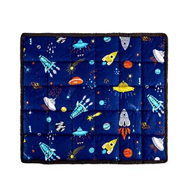 Imagem de Sleepymoon Cobertor de almofada de colo ponderado sensorial, azul-marinho, azul, amarelo, laranja, cinza, P