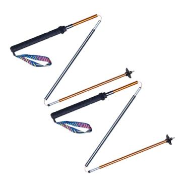 Imagem de AONIJIE Bastões de corrida para trilha, 2 peças, bastões de trekking ao ar livre, varas dobráveis de liga de alumínio, trava rápida, ultraleve para acampamento, caminhada, montagem, maratona