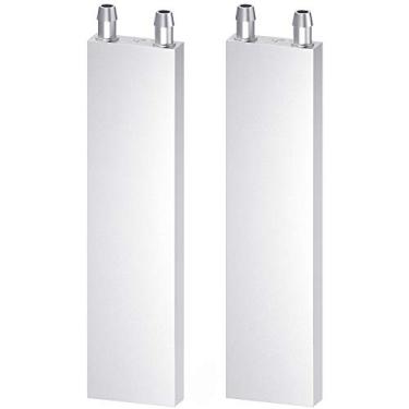 Imagem de DIYhz Bloco De Resfriamento De Água De Alumínio, Sistema De Dissipador De Calor De Refrigerador De Água Líquida Para Computador Pc Cpu Graphics Radiador Dissipador De Calor Cabeça Endotérmica Prata