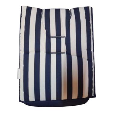 Imagem de Capa Almofada Para Carrinho de Bebê Dupla Face Azul Listras