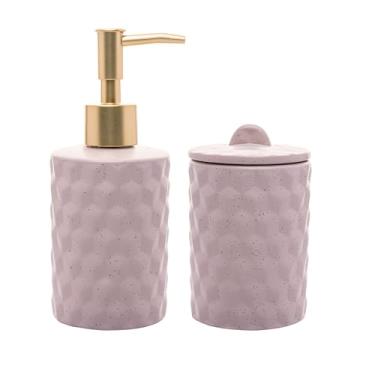 Imagem de LYOR - Conjunto 2 Peças para Banheiro de Cerâmica Cube Bege