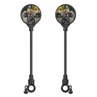 Imagem de Gotrax Espelho retrovisor de scooter, pacote com 2 espelhos de bicicleta com rotação ajustável de 360 graus, refletor convexo à prova de arranhões, ângulo de visão amplo de alta definição, adequado