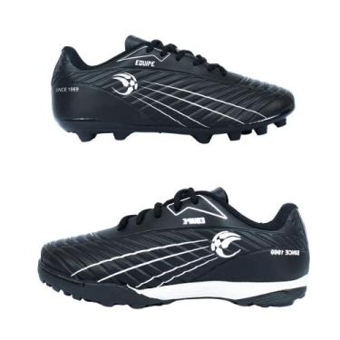 Imagem de Kit 2 Pares Chuteiras Masculino Society e Campo Trava Profissional - E