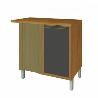 Imagem de Balcão de Canto 1 Porta Baronesa com Tampo Freijo/Grafite Nesher