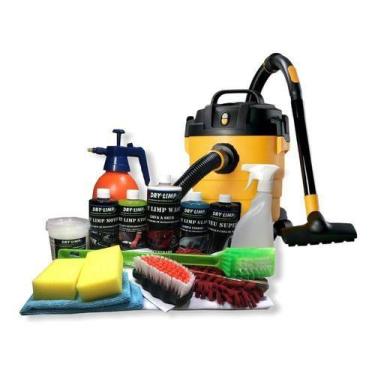 Imagem de Kit Lavagem A Seco De Carro Dry Limp + Aspirador Água E Pó