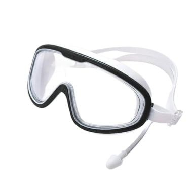 Imagem de Óculos Natação UV Protetor Auricular Acoplado Adulto(Branco e Preto)