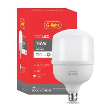 Imagem de Lâmpada Led 75w Super Bulbo Alta Potência Bivolt Branco Frio - G-Light