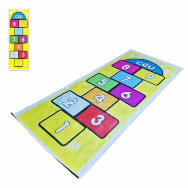 Imagem de Tapete Infantil Amarelinha Brincadeira Kids Pedagogico Amar - Indústri