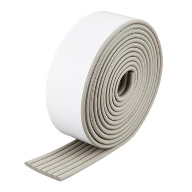 Imagem de OLYCRAFT Escada de beliche cinza de 5,5 metros, almofada de substituição para escada de cama de 7 cm de largura com capa adesiva de 8 mm de espessura para degraus de escada, protetores de canto