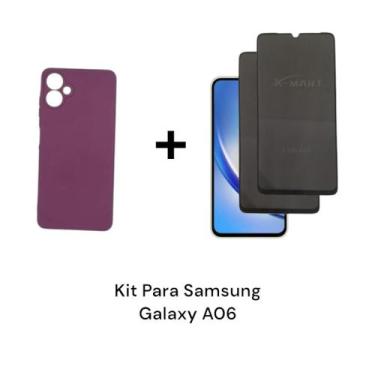 Imagem de Kit Para Proteção Do Samsung Galaxy A06: Capa Case Capinha Aveludada R