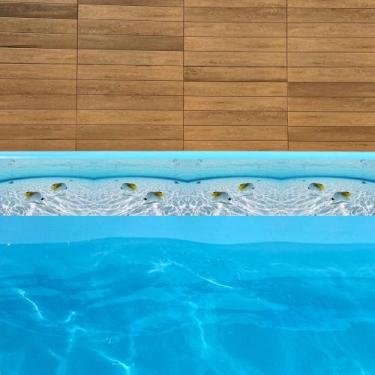 Imagem de Adesivos Vinil Borda de Piscina Azulejo 25und 1mx30cm - lene adesivos,