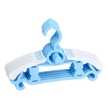 Imagem de Ioensy 5pcs cabides de bebê ajustáveis ​​cabides de roupas para salvamento de espaço para salvamento de espaço recém -nascido armário infantil racks de, Azul