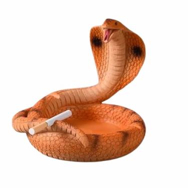 Imagem de Cinzeiro de mesa criativo cinzeiros para fumar para homens personalidade de moda material de resina moderno e simples para uso doméstico escritório ornamentos (cor: laranja, tamanho: L)