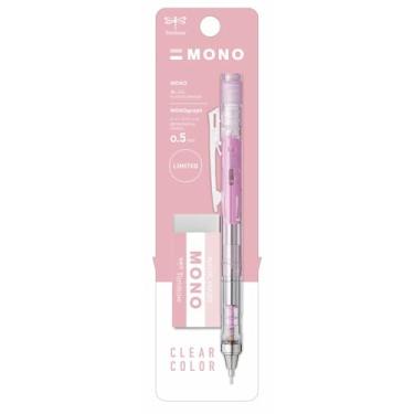 Imagem de Tombow Conjunto de borracha MONO de monografia de lapiseira 0,5 mm, rosa transparente PPA-241E