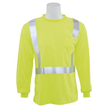 Imagem de Camiseta ERB 64001 9007S Classe 2 Birdseye Mesh, Lima Hi-Viz, Médio, 64006, Hi-viz Lime, 4X-Large
