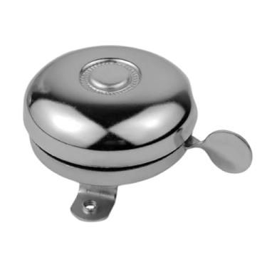 Imagem de kowaku Campainha de bicicleta Acessórios para bicicleta Som alto, nítido e claro Mini campainha de portátil Clássica para uso externo Diâmetro 2-2,5 cm, Prata
