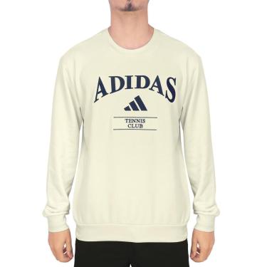 Imagem de Blusa Adidas Heritage Graphic Tennis Crew Bege-Masculino