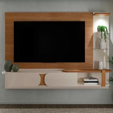 Imagem de Painel para TV até 72 Polegadas 2 Portas LED Toronto Artely, Cinamomo/