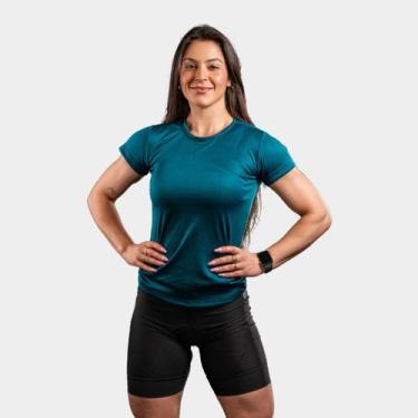 Imagem de Camisa Feminina Manga Curta Proteção Uv Respirável Poliéster TR4 e Ela