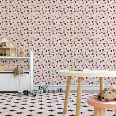 Imagem de Papel de Parede Infantil Joaninha e Flores - CASA H