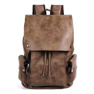 Imagem de Mochila vintage para jovens universitários - couro PU de alta qualidade