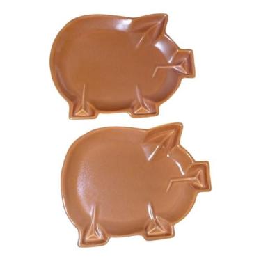 Imagem de Travessa Prato Formato Porco Em Ceramica Feijoada - Rufinos