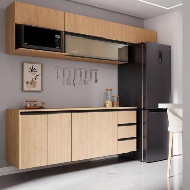 Imagem de Cozinha Modulada 6 Peças 4 Aéreos 2 Balcões Nara Cabecasa Madeiramadeira Avena