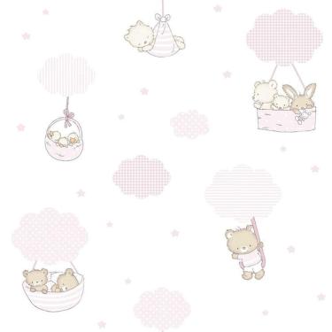 Imagem de Papel De Parede Treboli Balões Rosa 5802 - Rolo 10m X 0,53m